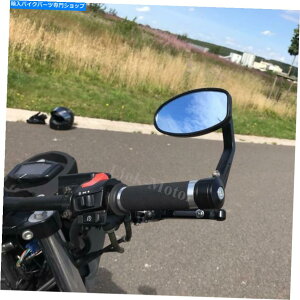 Mirror z_O125̂߂̃ubNnho[GhI[goC̔wʐ}TChEBO~[ Black Handle Bar End Motorcycle Rear View Side Wing Mirrors For Honda GROM 125