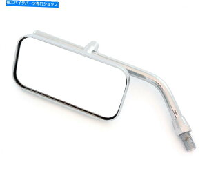 Mirror I[goC~[̊Ȓ`̃N[lW - 10mm Heavy Duty Rectangular Chrome Screw In Motorcycle Mirror - 10mm