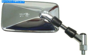 Mirror XbhŃ~[10mmN`}nE Mirror 10mm Chrome Rectangle Yamaha Right Hand with Left Thread