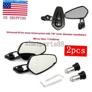 Mirror I[goC7/8 "22mmnho[GhTC[TCh~[125č Motorcycle 7/8" 22mm Handle Bar End Rearview Side Mirrors For Honda Grom 125 US