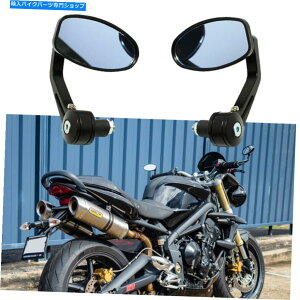 Mirror Triumph Street Triple 675 765 RS�̂��߂�7/8 22mm�I�[�g�o�C�o�[�G���h�~���[ 7/8 22mm Motorcycle Bar End Mirrors for Triumph Street Triple 675 765 R RS US�y���s�A���i�z