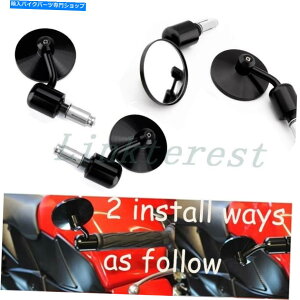 Mirror ATV̂߂7/8 "I[goC]ԃTChnho[GhATChr[~[ 7/8' 'Motorcycle Bike Side Handle Bar End Rear Side View Mirror For Kawasaki ATV