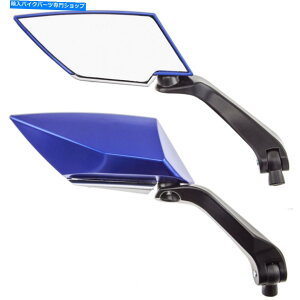 Mirror ݒ荶Ejo[TE8~[g10~[gnhTChxNgAr[~[tg Set Left Right Blue Universal 8mm 10mm Hand Side Vector Rear View Mirror Front