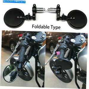 Mirror 2{̃I[goC̐܂肽ݎnho[Gh~[7/8 "z_XYL}n 2x Motorcycle Foldable Handlebar End Mirror 7/8" For Honda Suzuki Yamaha Triumph