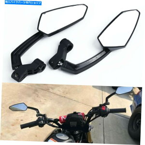 Mirror z_OANZT[̂߂̃ubNI[goC̃obNTCh~[ Black Motorcycle Rearview Side Mirror For Honda Grom Kawasaki Accessories