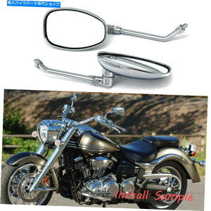 Mirror 10mmN[I[goC̃obN~[̃~[z_VhEGA750̂߂̒s 10MM Chrome Motorcycle Rearview Mirrors Long Stem For Honda Shadow Aero 750
