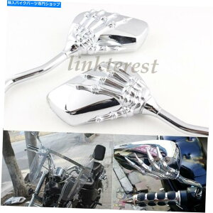 Mirror }n̏q[YLRXN[^[]Ԃ̂߂Chrome Skull Hand Resive Mirrors CHROME SKULL HAND REARVIEW MIRRORS FOR YAMAHA VICTORY HYOSUNG KYMCO SCOOTER BIKE
