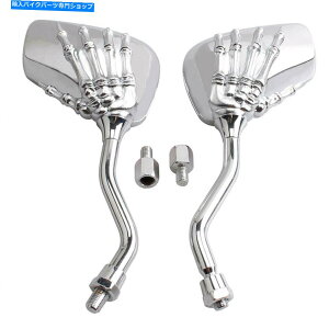 Mirror Chrome SkeletonnhI[goCAr[TCh~[150cc 125ccXN[^[US Chrome Skeleton Hand Motorcycle Rearview Side Mirrors For 150cc 125cc Scooter US
