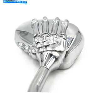 Mirror 胔JVN 2000 800 900 700NVbN̂߂̃NXJAr[~[ Chrome Skull Rear View Mirrors for Kawasaki Vulcan VN 2000 800 900 700 Classic