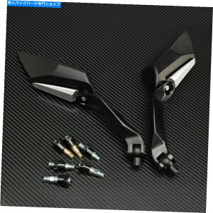 Mirror 2s[X[^[wʐ}TCh~[8 mm 10 mmKX^ubNjo[TtBbg 2Pcs Motor Rear View Side Mirror 8 mm 10mm Glass Metal Black Universal Fit