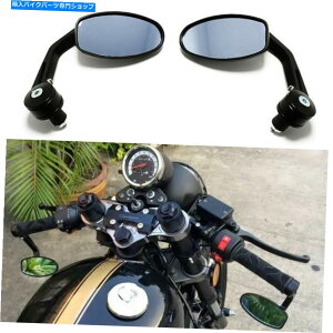 Mirror z_ؐ̂߂̃ubNjo[TI[goC7/8 "nho[Gh~[ BLACK UNIVERSAL MOTORCYCLE 7/8" HANDLE BAR END MIRRORS FOR HONDA SUZUKI KAWASAKI