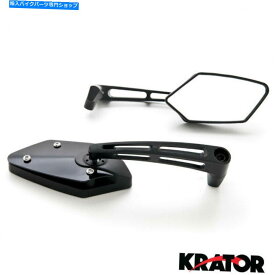 Mirror カワサキンバルカン450 500株式会社のカスタムリアビューミラーブラックペア Custom Rear View Mirrors Black Pair For Kawasaki EN Vulcan 450 500 LTD