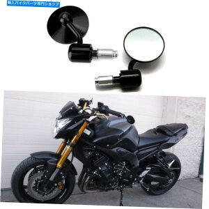 Mirror I[goCEhnho[Gh~[7/8 "}nFZ8 FZ600 FZ700 HG Black Motorcycle Round Handle Bar End Mirrors 7/8" For Yamaha FZ8 FZ600 FZ700 HG