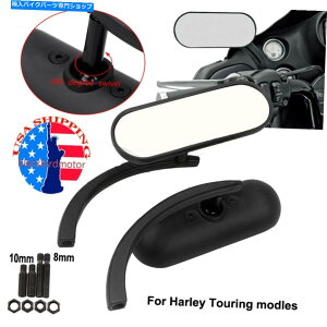 Mirror n[[_rWz_̂߂2{~jI[o}CNAAr[TCh~[yA 2x Black Mini Oval Micro Rear View Side Mirrors Pair for Harley Davision Honda