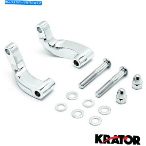 Mirror ハーレーソフトダイナストリートグライドボブ用クロームミラーマウントブラケットアダプタ Chrome Mirror Mounting Bracket Adapter for Harley Softail Dyna Street Glide Bob