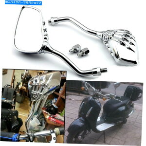 Mirror Honda Shadow Rebel 750 VTX VT 1300 1300 1300�̂��߂�Chrome Skull Hand Review�~���[ CHROME SKULL HAND REARVIEW MIRRORS For HONDA SHADOW REBEL 750 VTX VT 1300 1800