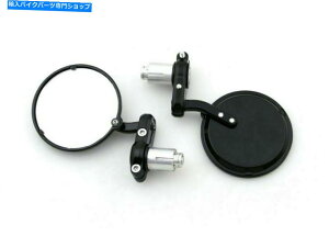 Mirror �u���b�N�I�[�g�o�C3 ���E���h7/8�n���h���o�[�G���h���T�[�`�T�C�h�~���[���j�o�[�T��T8 Black Motorcycle 3 Round 7/8 Handle Bar End Rearview Side Mirrors Universal T8