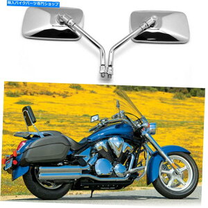 Mirror Honda Interstate VT1300CT VS800GLpN[`I[goCTCh~[ Chrome Rectangle Motorcycle Side Mirrors for Honda Interstate VT1300CT VS800GL