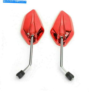 Mirror 10mmXbhoCN~[jo[TI[goC/]/XN[^[yA - CW T1 RED 10MM THREAD MOTORBIKE MIRRORS UNIVERSAL MOTORCYCLE/BIKE/SCOOTER PAIR - CW T1
