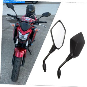 Mirror XN[^[ATVz_؃hDJeB̂߂̃jo[TubNI[goC~[ Universal Black Motorcycle Mirrors For Scooter ATV HONDA KAWASAKI SUZUKI DUCATI