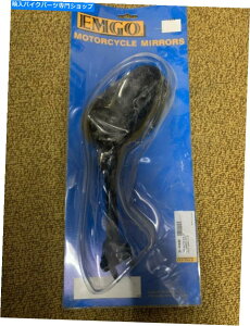 Mirror EX650̂߂emgo 20-43032̍̌ Emgo 20-43032 Matte Black Left Side Replacement Mirror for Kawasaki EX650