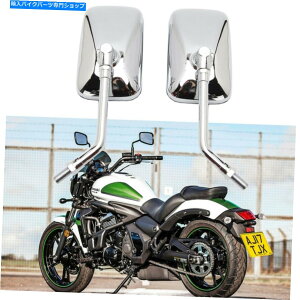 Mirror 胔JVN 2000 1700 900 800 650 500 Chrome RectangleTCh~[ For Kawasaki Vulcan VN 2000 1700 900 800 650 500 Chrome Rectangle Side Mirrors