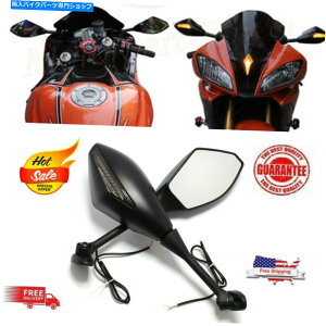 Mirror �I�[�g�o�C�̖��LED���GSXR600 GSXR750�z���_�̂��߂̐M���T�C�h�~���[�𓱂��܂��� Motorcycle Arrow LED Turn Signal Side Mirrors For SUZUKI GSXR600 GSXR750 Honda�y���s�A���i�z