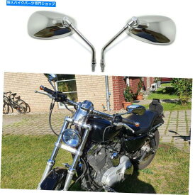 Mirror ホンダヤマハ鈴木川崎のためのChromeオートバイサイドミラー普遍的な10mm Chrome Motorcycle Side Mirrors Universal 10MM For Honda Yamaha Suzuki Kawasaki