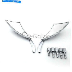 Mirror Chrome Clear Resive Mirrors Fit Yamaha V-STAR XVS 650 1100�J�X�^���V���o�[�h Chrome Clear Rearview Mirrors Fit Yamaha V-Star XVS 650 1100 Custom Silverado�y���s�A���i�z