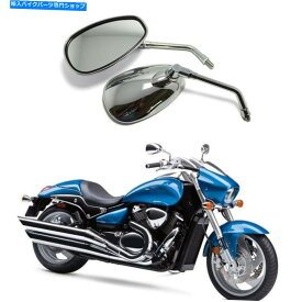 Mirror Suzuki Intruder 700 750 800 1400 USのためのクロムオートバイリアビューミラー CHROME MOTORCYCLE REAR VIEW MIRRORS For Suzuki Intruder 700 750 800 1400 1500 US