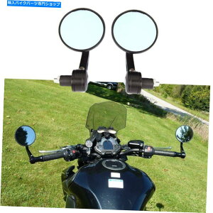 Mirror Black Outaycle Chond 7/8 �U���}���}�n�z���_�h�D�J�e�B�̂��߂̖_�̒[�̋� Black Motorcycle 7/8 Handle Bar End Mirrors for Triumph Yamaha Honda Ducati�y���s�A���i�z