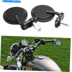 Mirror ubNEhI[goC7/8 "14-20z_GROM125̂߂22mmnho[Gh~[ Black Round Motorcycle 7/8" 22mm HandleBar End Mirrors For 14-20 Honda Grom125