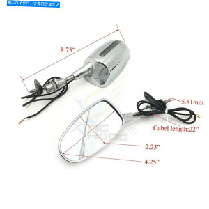 Mirror 95-08}nYZF 600R / R6 / R6̂߂Chrome ABS LED̃obNr[TCh~[ Chrome ABS LED Rearview Side Mirror For 95-08 Yamaha YZF 600R / R6 / R6S