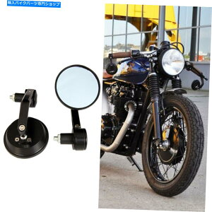 Mirror I[goCubN3 "Eho[Gh~[z_CB450 CB550 CB750 MOTORCYCLE BLACK 3" ROUND BAR END MIRRORS REARVIEW For Honda CB450 CB550 CB750