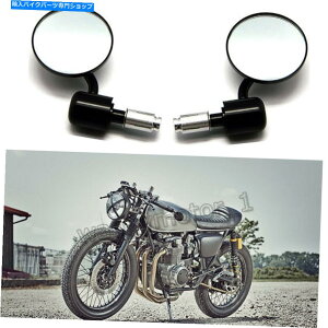 Mirror 新しい3「ラウンド7/8」ハンドルバーエンドオートバイのミラーホンダスズキストリートバイク New 3" Round 7/8" Handle Bar End Motorcycle Mirrors For Honda Suzuki Street Bike