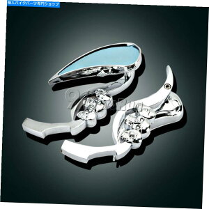 Mirror ���}�nV-STAR XVS 650�J�X�^��Silverado XV1600�̂��߂̃X�J���o�b�N�~���[ Skull Rearview Mirrors For Yamaha V-Star XVS 650 1100 Custom Silverado XV1600�y���s�A���i�z