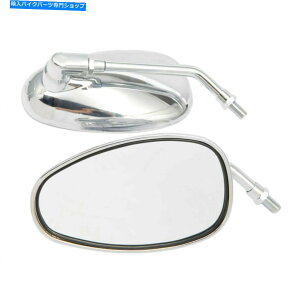 Mirror 2{jo[T^I[goC̃oCN̎]ԃNTCh~[Ar[10mm 2X Universal Large Motorcycle Motorbike Bike Chrome Side Mirrors Rear View 10mm