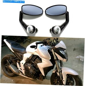 Mirror チョッパーボバーカフェレーサーのためのブラック7/8 "ハンドルバーエンド楕円形の鏡 Black 7/8" Handle Bar End Oval Custom Side Mirrors For Chopper Bobber Cafe Racer