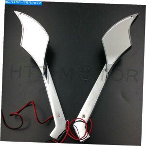 Mirror }nN[U[V-STAR WARRIOR V-MAX VIRAGOp̃~[_ChLED^[VOi Mirrors Diamond LED Turn Signal For Yamaha Cruiser V-star Warrior V-Max Virago