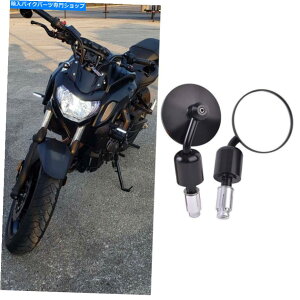 Mirror ブラックラウンドオートバイ7/8 "ヤマハR1 R6 FZ 10 FZ-09 MT-07用バーエンドミラー Black Round Motorcycle 7/8" Bar End Mirrors For Yamaha R1 R6 FZ10 FZ-09 MT-07 US