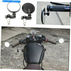 Mirror z_XYL{o[̂߂̍܂ݎI[goCnho[GhTCh~[ BLACK FOLDABLE MOTORCYCLE HANDLE BAR END SIDE MIRRORS FOR HONDA SUZUKI BOBBER US
