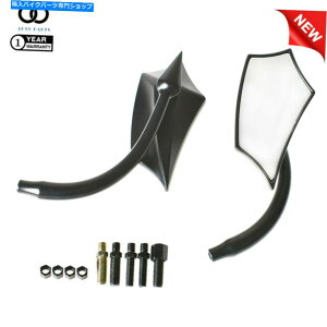 Mirror 5.5 "×2.75"ubNI[goCAr[~[΃n[[_rbh\ 5.5"×2.75" Black Motorcycle Rear View Mirrors Pair For Harley Davidson