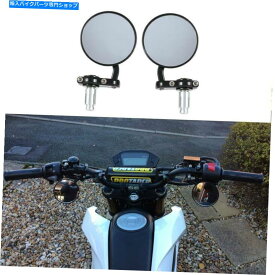 Mirror 7/8 "ハンドルバーエンドオートバイ用凸ラウンドブラックリアビューミラー Convex Round Black Rearview Mirrors Universal for 7/8" Handle Bar End Motorcycle