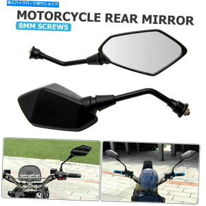 Mirror ���[�^�[�o�C�N�X�^�C�����j�o�[�T���n���h���o�[�J�X�^���u���b�N���A�r���[�~���[�I�[�g�o�C�V�i Motorbike Style Universal Handlebar Custom Black Rearview Mirrors Motorcycle new�y���s�A���i�z