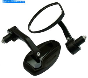 Mirror 1yAubNI[goC7/8 "22mmnho[GhAr[~[ One Pair Black Motorcycle 7/8" 22mm Handlebar End Rear View Mirrors