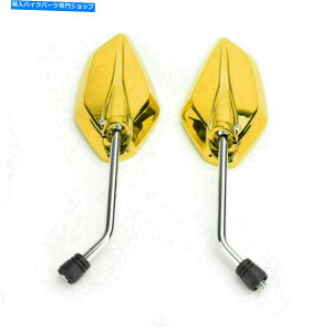 Mirror S[h10mmXbhoCN~[jo[T[^[/]/XN[^[yA - CW GOLD 10MM THREAD MOTORBIKE MIRRORS UNIVERSAL Motor/BIKE/SCOOTER PAIR - CW