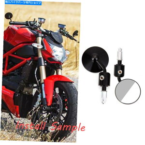 Mirror �u���b�N�I�[�g�o�C7/8 �X�Y�LGSXR600 GSXS750�p�n���h���o�[���A�r���[�~���[ Black Motorcycle 7/8 Handle Bar Rearview Mirrors For Suzuki GSXR600 GSXS750�y���s�A���i�z
