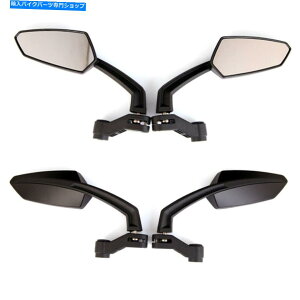 Mirror z_}n]Ԃ̂߂̃ubNjo[TI[goC̃obN~[8mm 10mm Black Universal Motorcycle Rearview Mirrors 8mm 10mm For Honda Yamaha Bikes