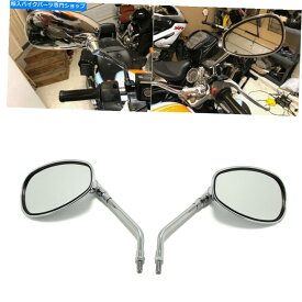 Mirror オートバイクロームロングステムバックミラー10mm川崎川崎鈴木 Motorcycle Chrome Long Stem Rearview Mirrors 10mm For Honda Suzuki Kawasaki US