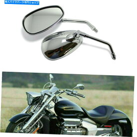 Mirror ホンダシャドウのためのクロムオートバイのバックミラー10mm 750川崎忍者250r Chrome Motorcycle Rearview Mirrors 10mm For Honda Shadow 750 Kawasaki Ninja 250R